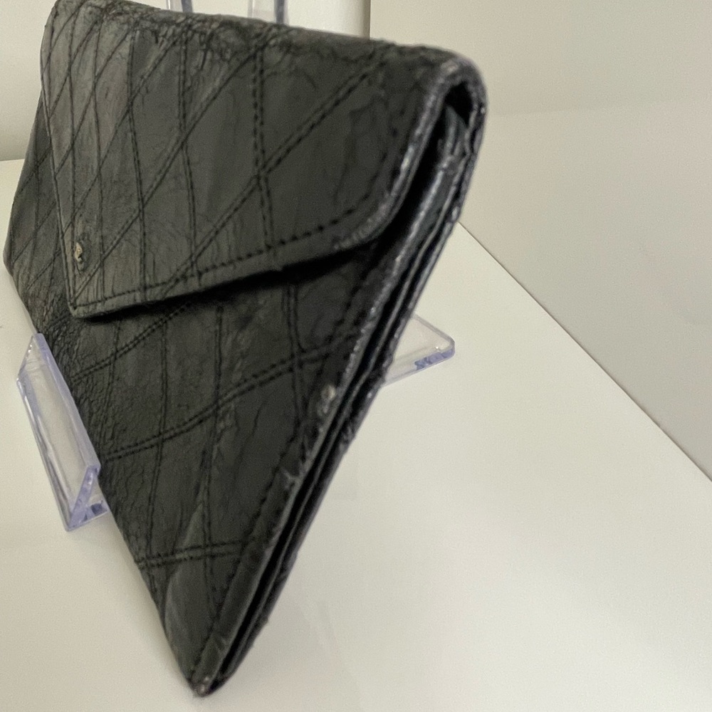CHANEL Bicolore Lambskin Matelasse Long Envelope Wallet Leather Black Vintage - Picture 4 of 12